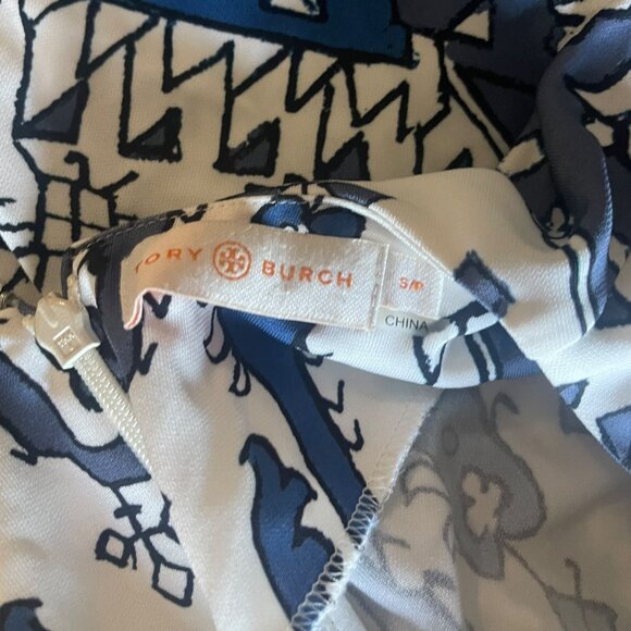 Tory Burch Matte Jersey Dress Malibu Blue Lisbon Dress s - Picture 7 of 8